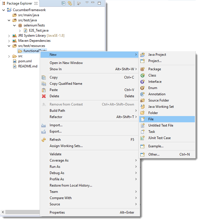 Convert Selenium Test into Cucumber BDD Style test