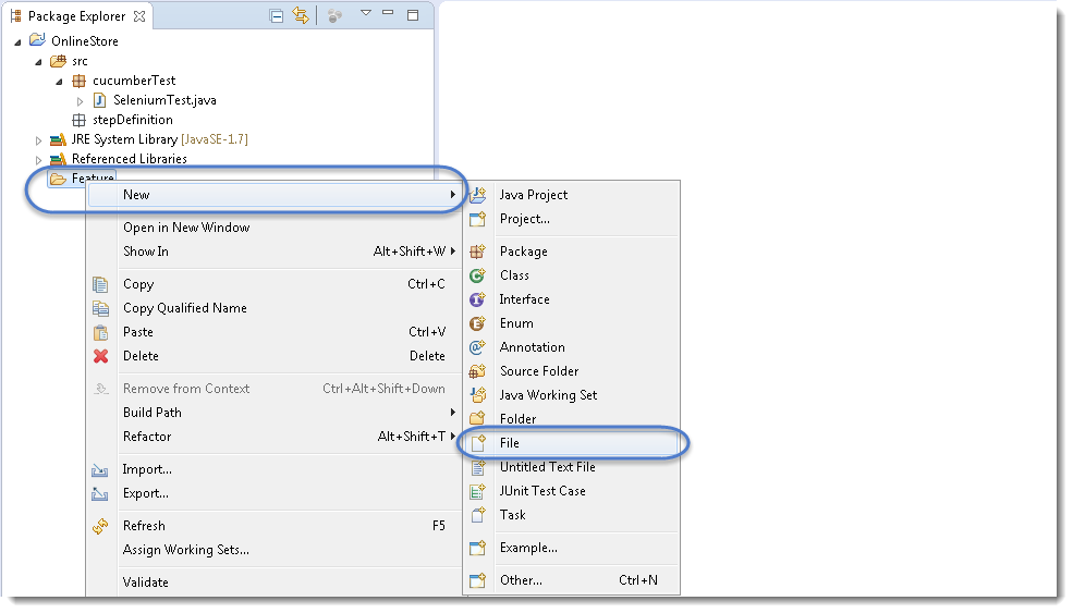 Cucumber Feature File