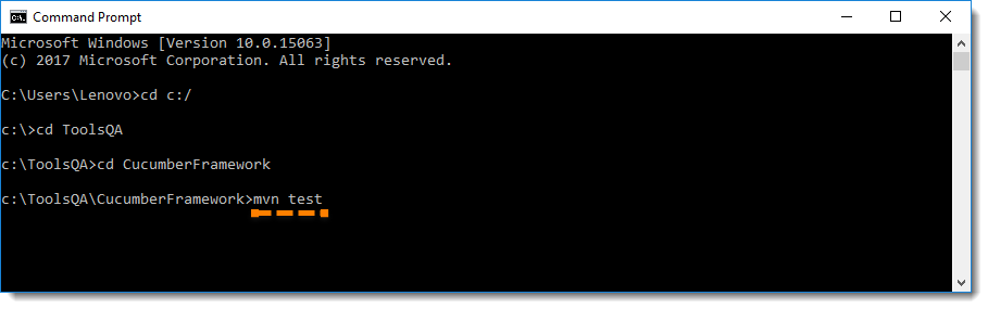 Running Cucumber Test from Command Line 6