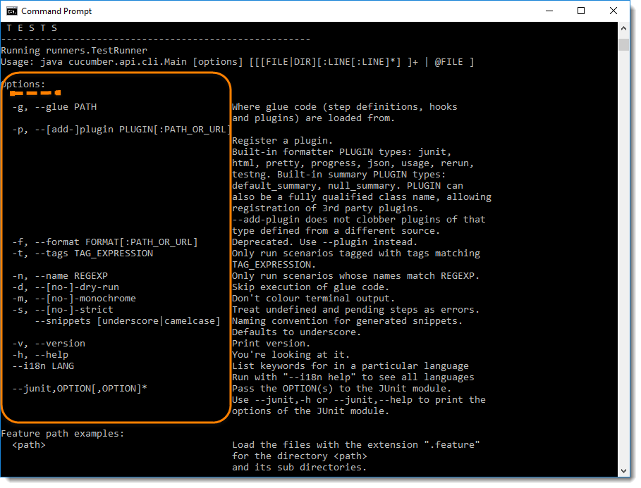 Running Cucumber Test from Command Line 6