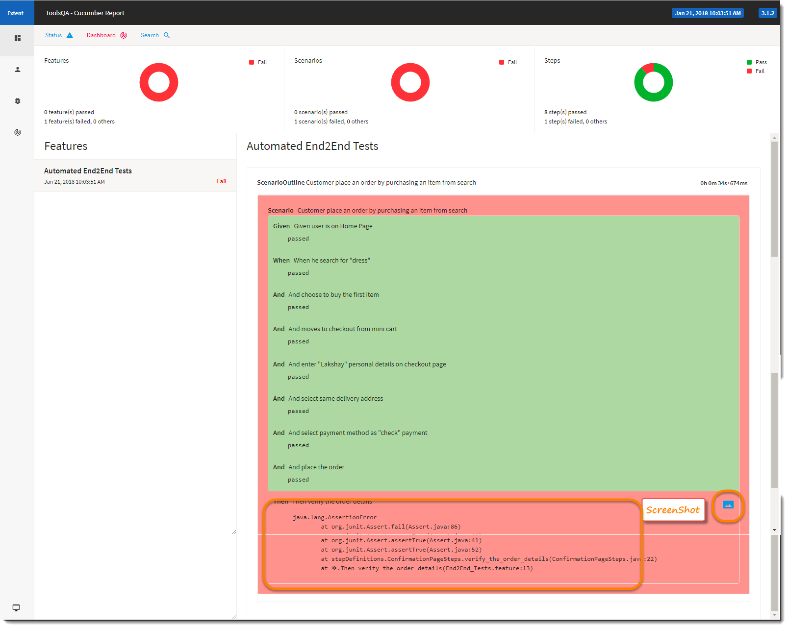 Cucumber Extent Report 6