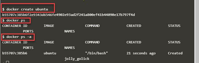 1-Docker command - create container.png