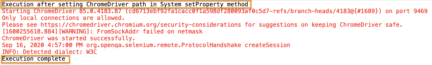 selenium webdriver chrome Selenium tests running in Chrome using SetProperty method